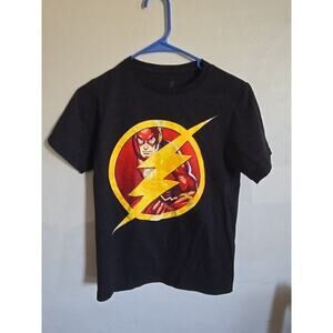 DC Comics The Flash Boys Youth Large Grey Short Sleeve Tee Shirt